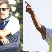 Silvio Baldini allenatore del Pescara e Mirko Cudini del Pineto