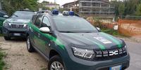 La polizia provinciale in via Tratturo