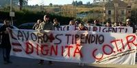 Manifestazione degli ex dipendenti del Cotir